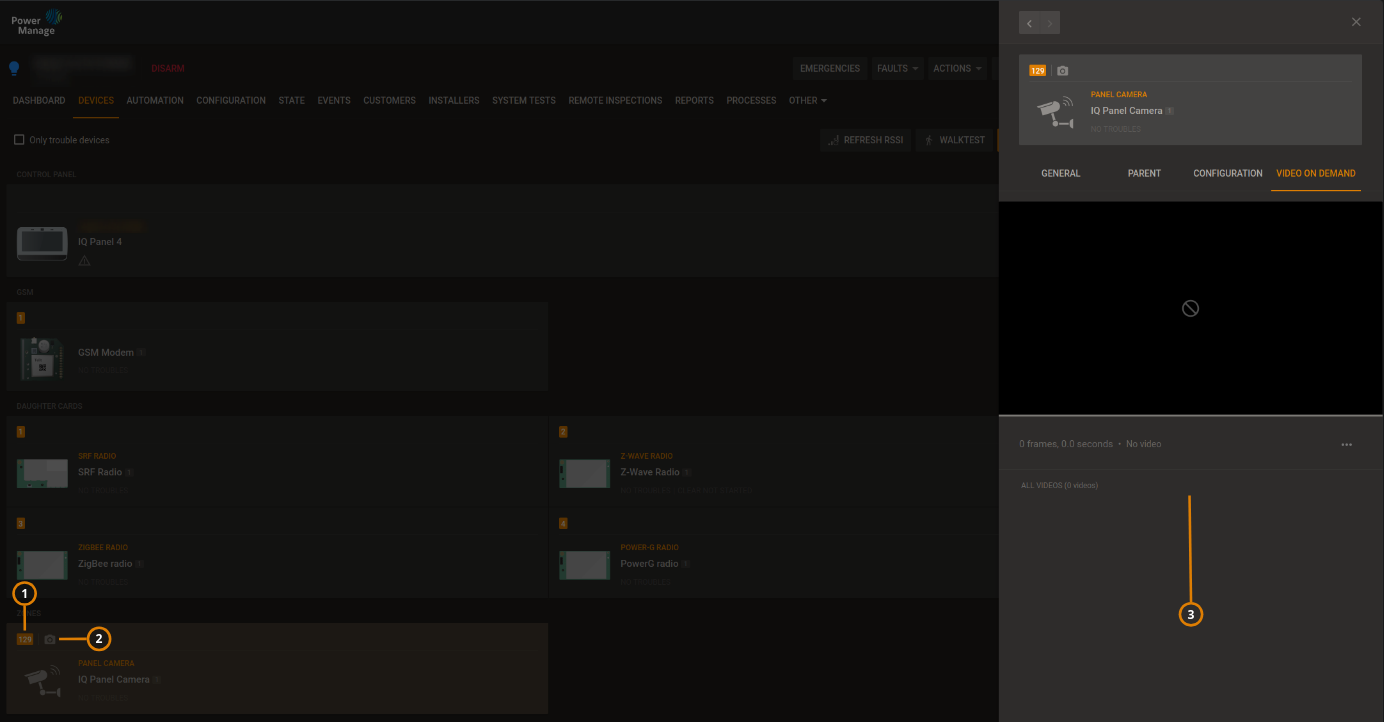 IQ panel 4 internal camera (dark)