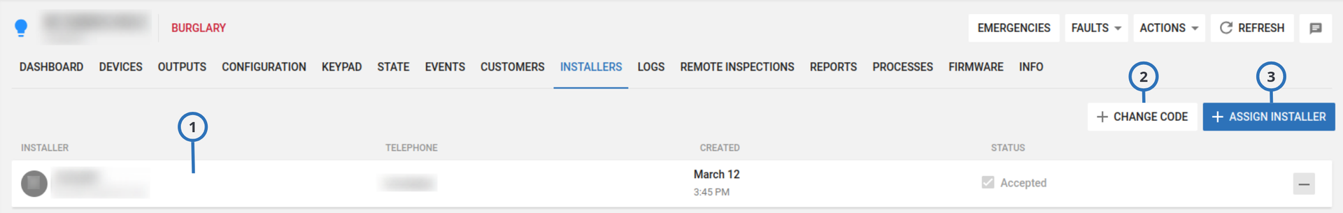 Navigating the Installers tab (light)