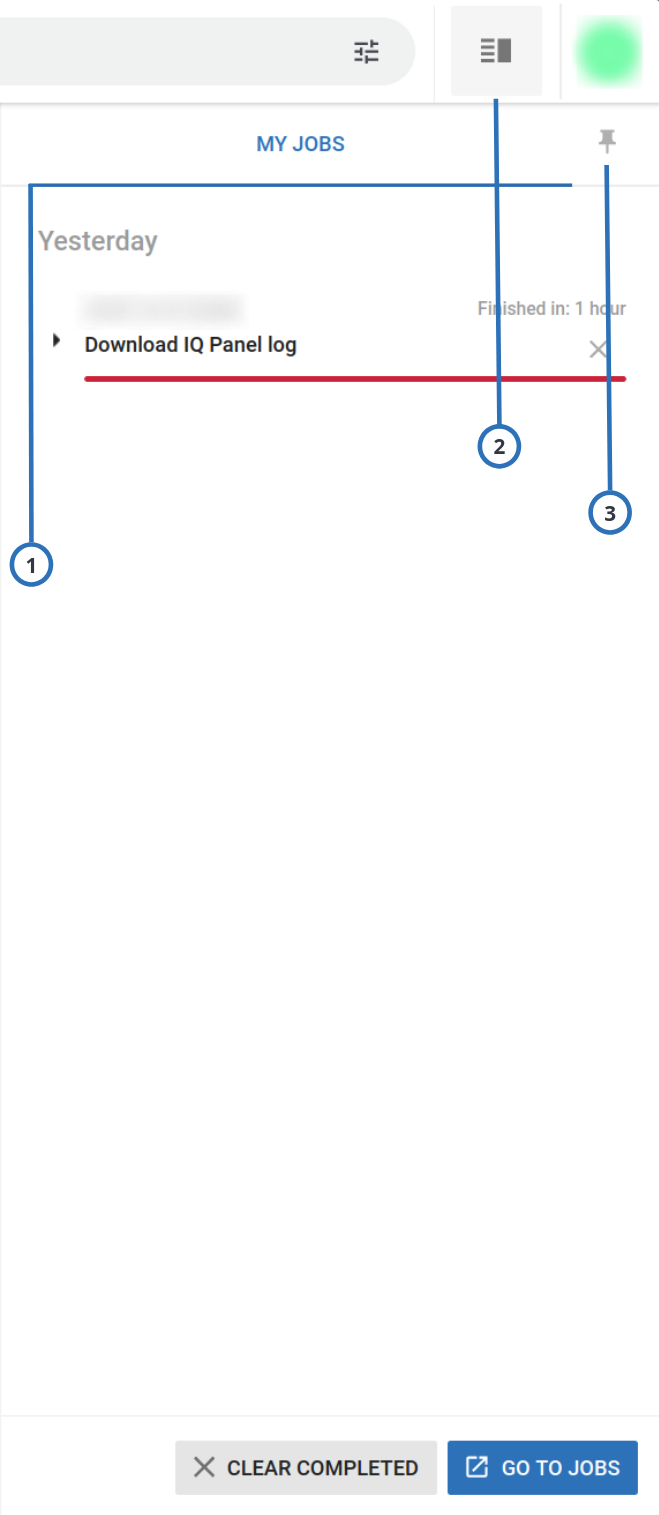 Navigating the MY JOBS widget (light)