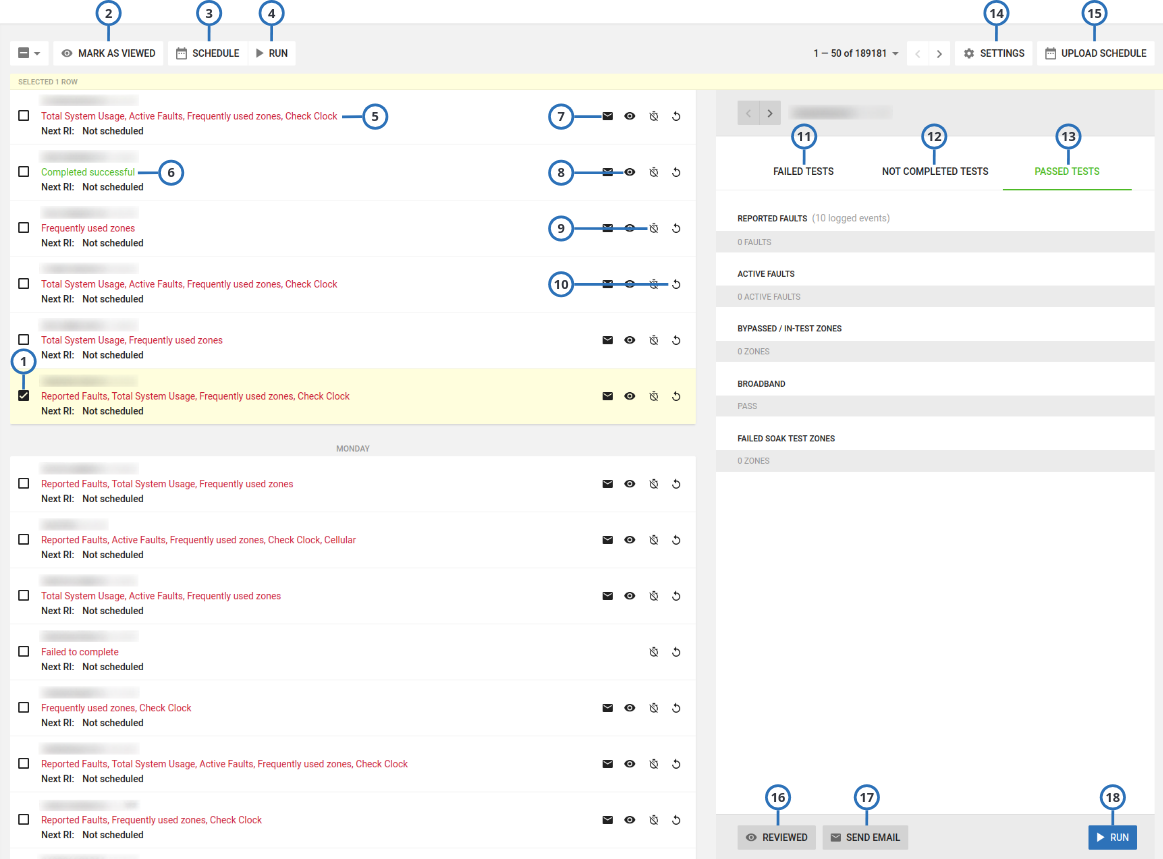 Navigating the Remote Inspection page (light)