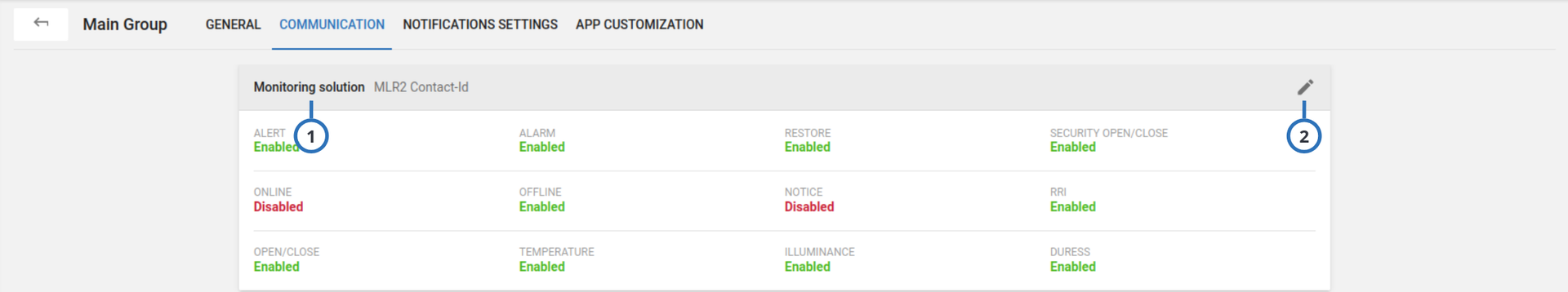 CS COMMUNICATING tab in the group hub (light)
