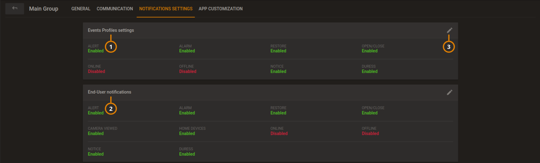 Notification Settings (dark)