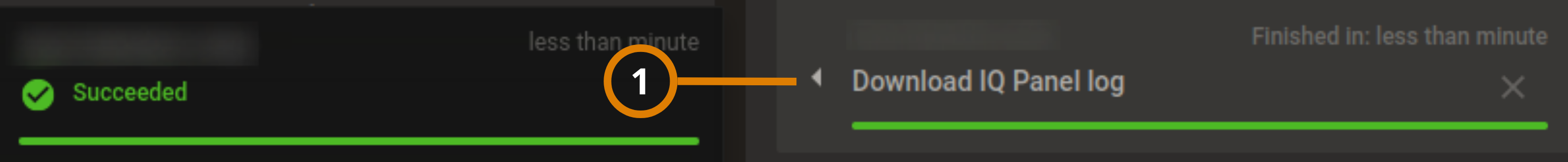 Download Log status (dark)