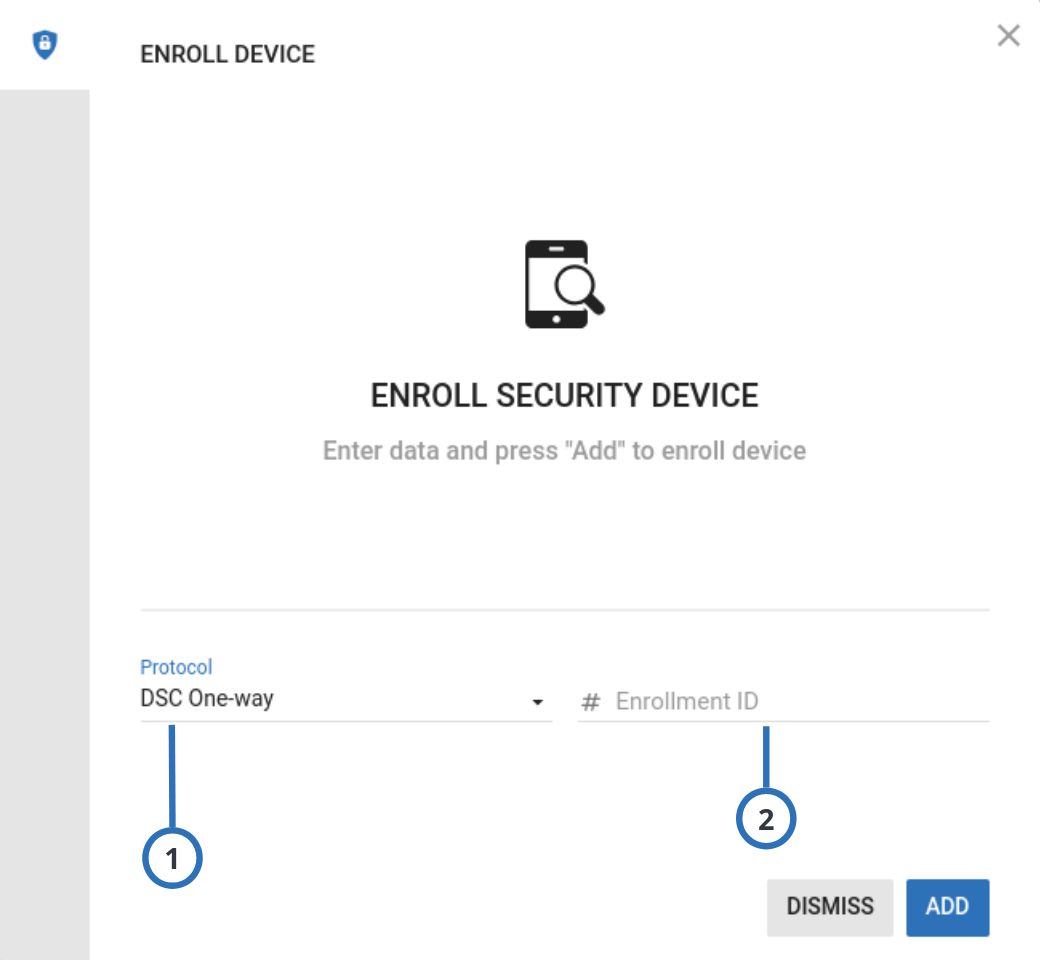 Add a DSC 1-way wireless device (light)