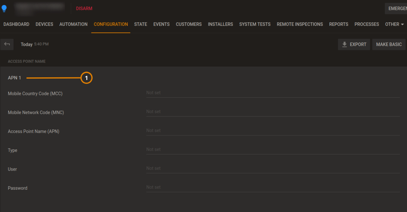 Manual APN setup (dark)