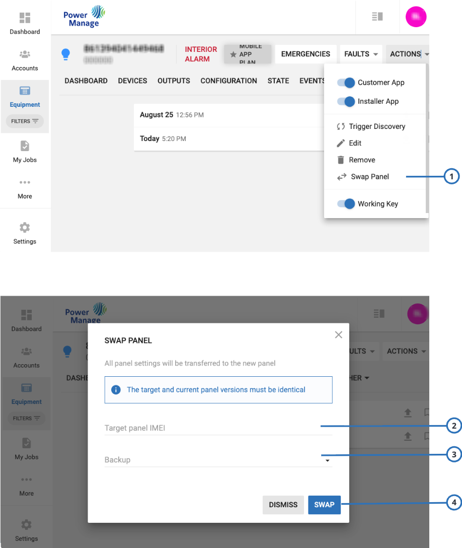 aaNavigating the BACKUPS tab (light)