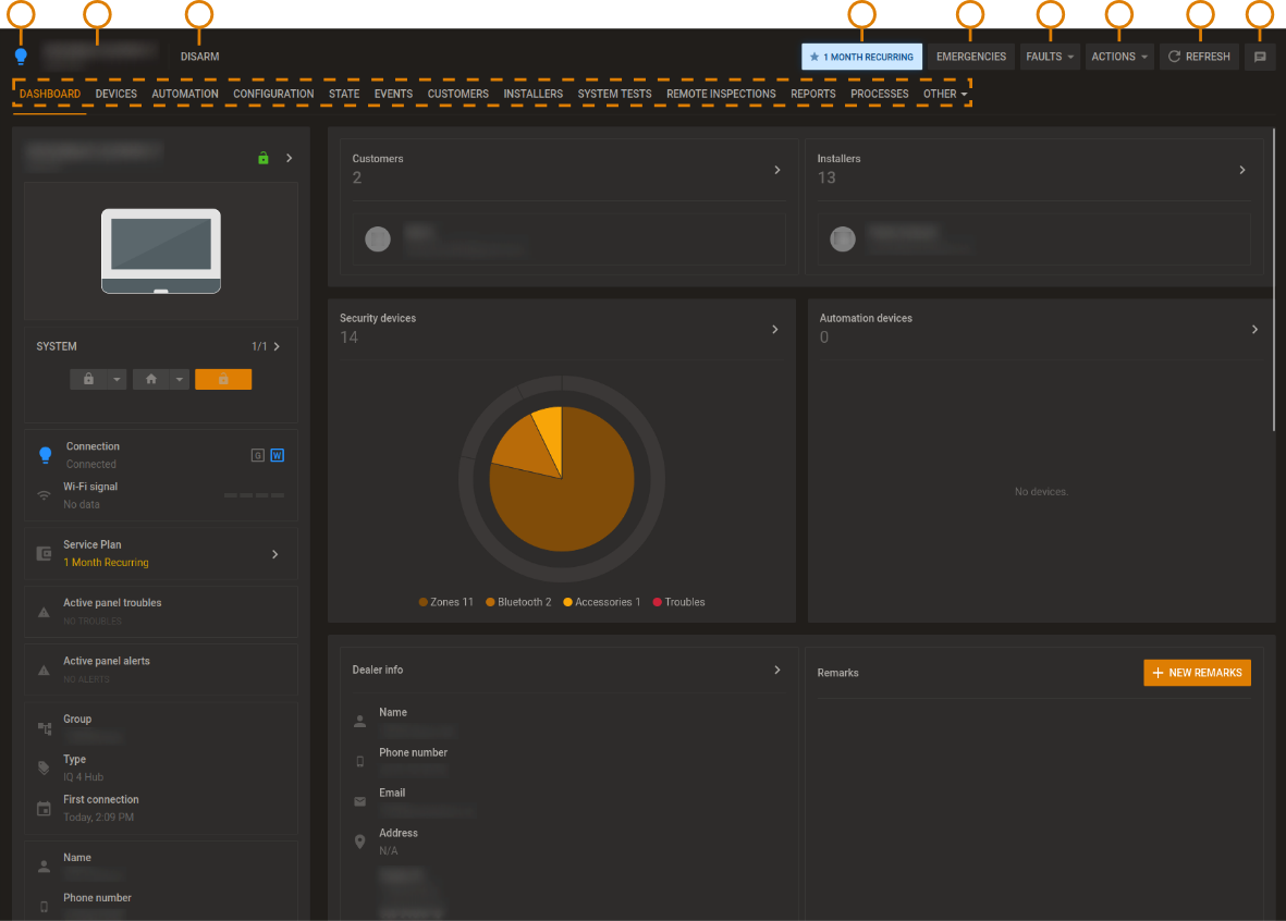 Navigating the Equipment hub (dark)