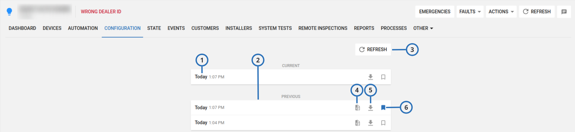Navigating the panel configurations (light)