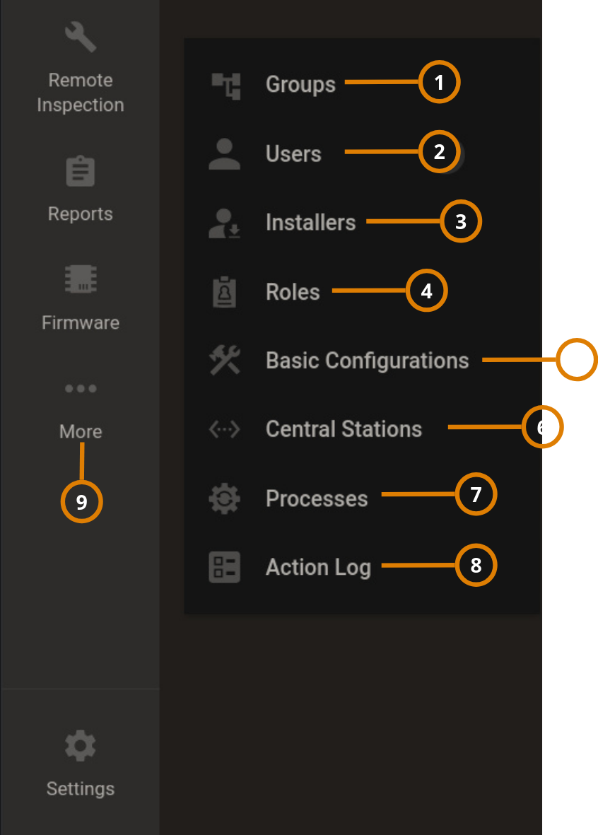 Navigation pane more (dark)
