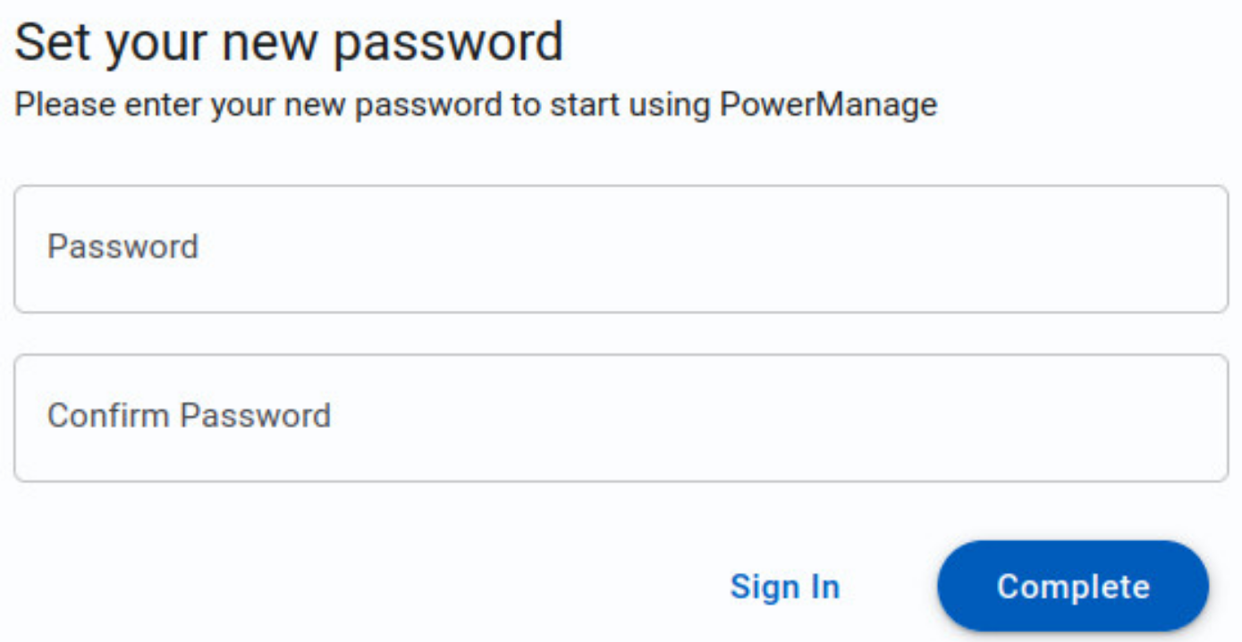 Set new password (light)