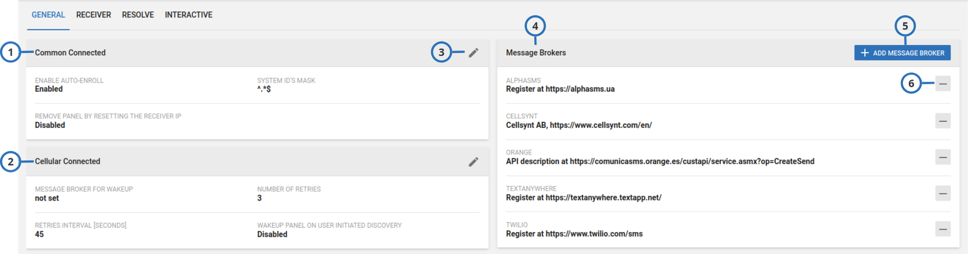 Navigating the General tab (light)