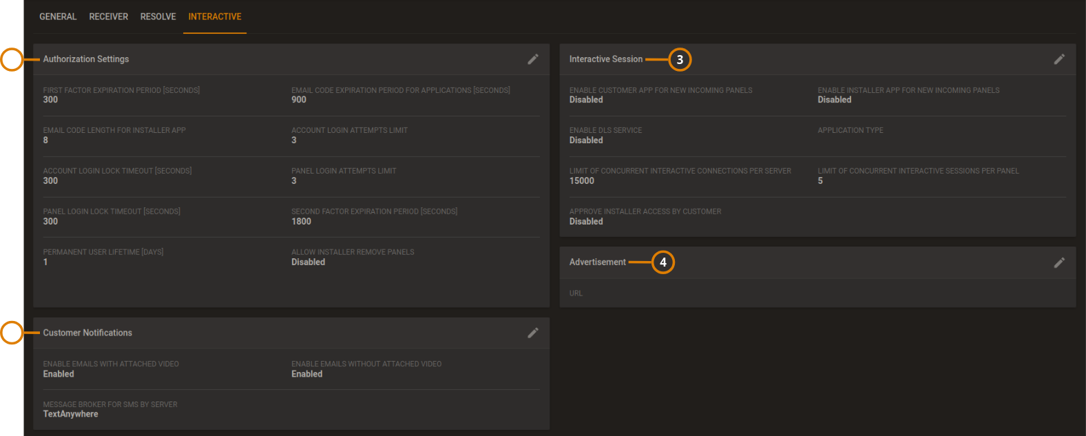 Navigating the Interactive tab (dark)