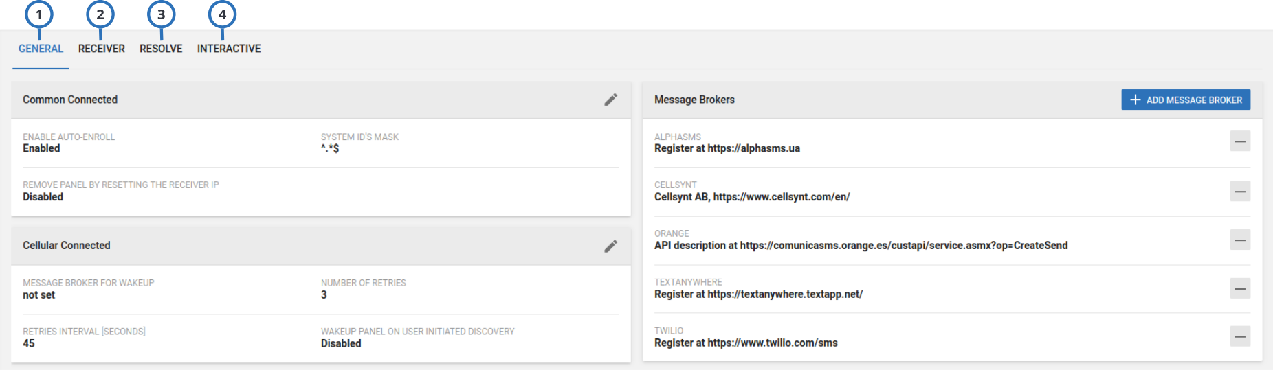 Navigating the Settings page (light)