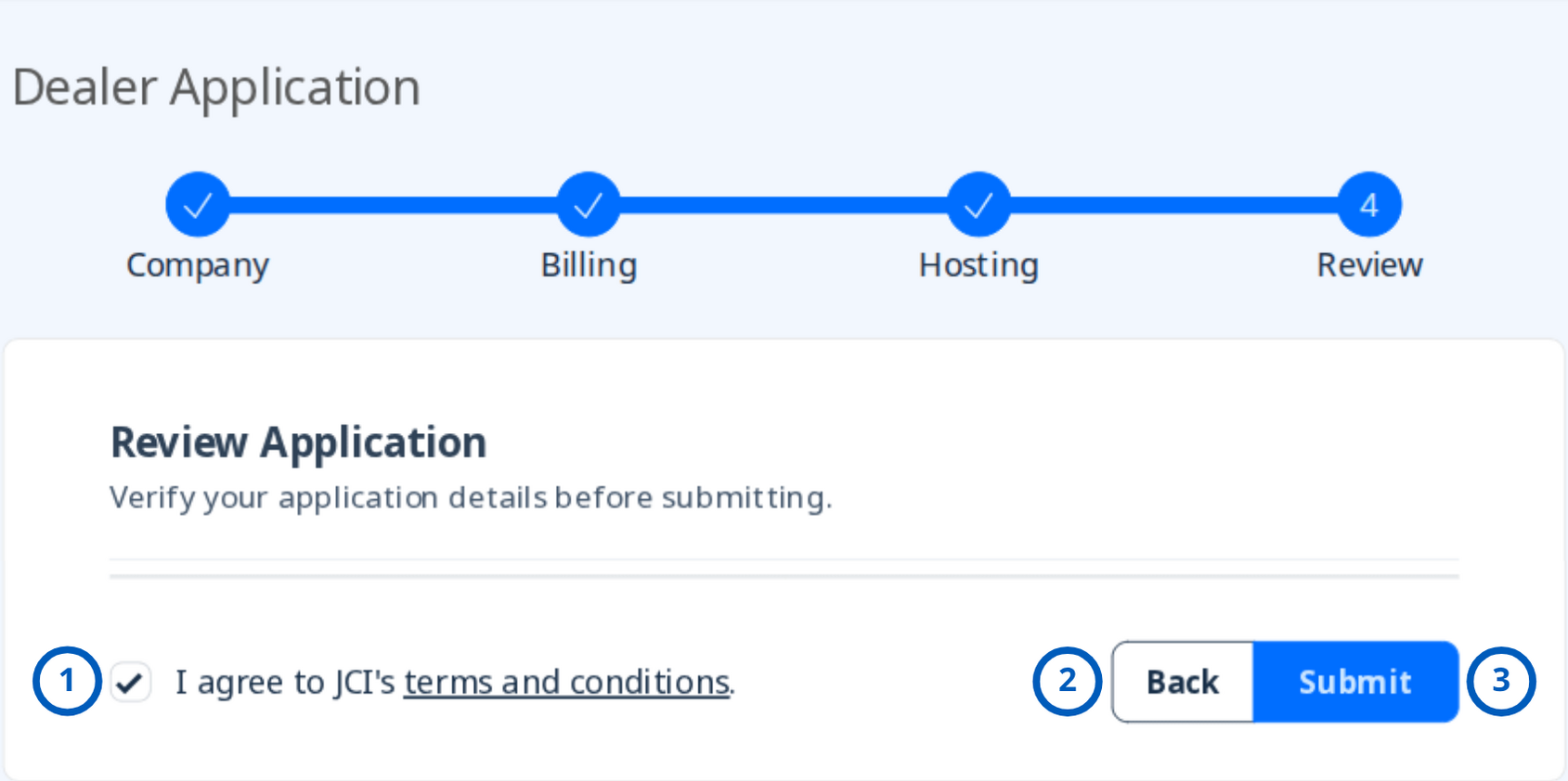 JCI Managed Cloud application review (light)