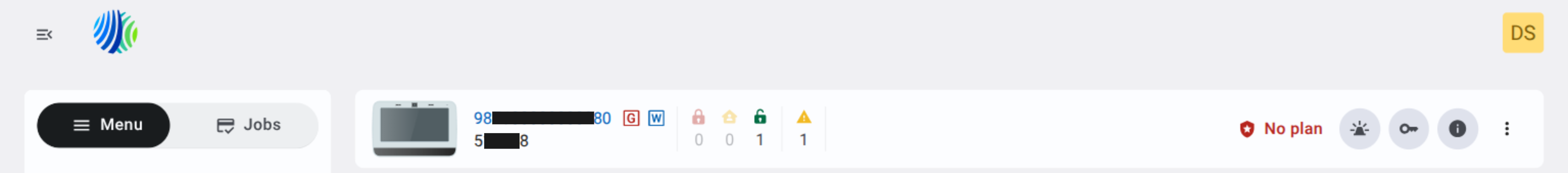 No billing plan status (light theme)