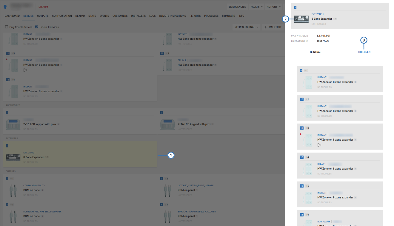 Using the CHILDREN tab (light)
