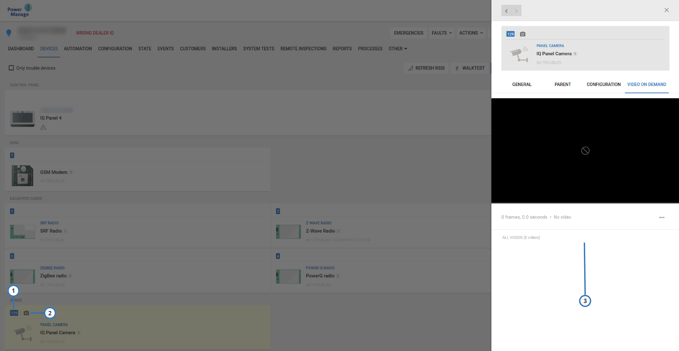 IQ panel 4 internal camera (light)