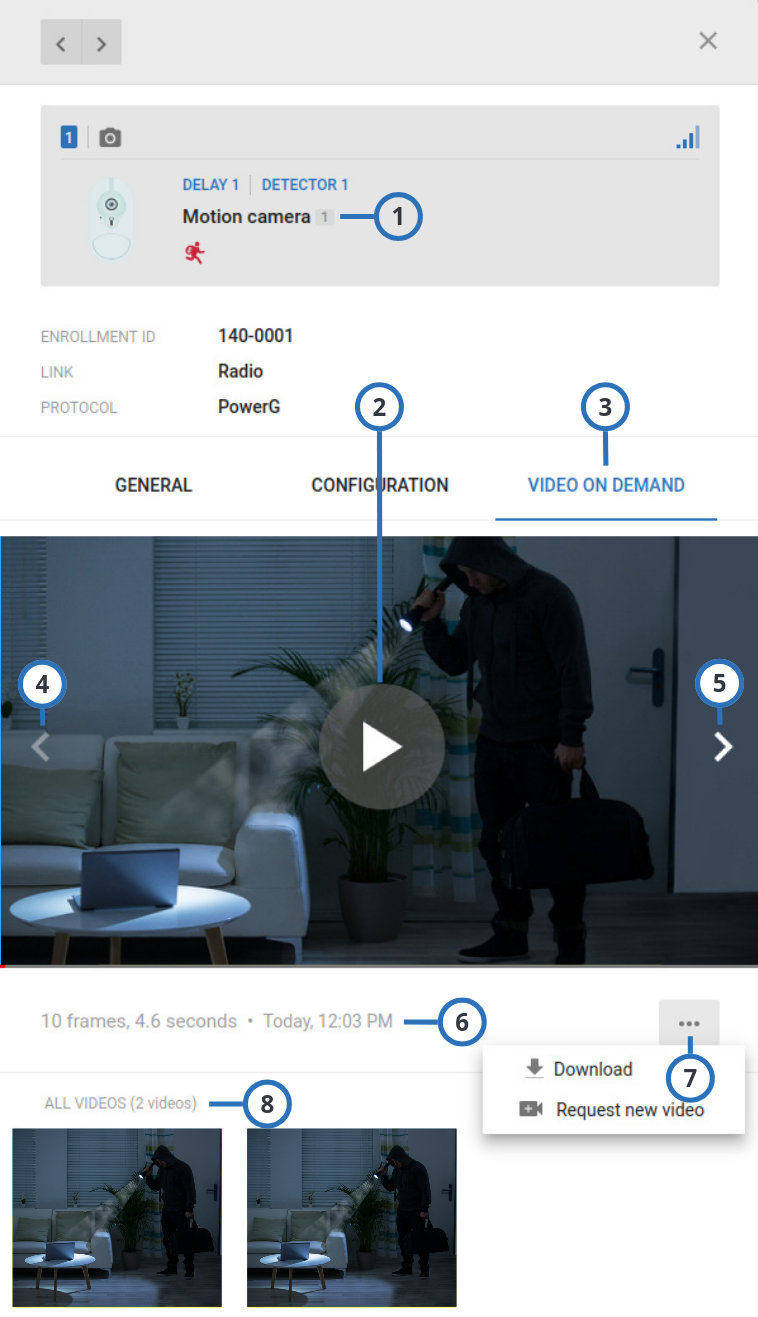 Navigating the VIDEO ON DEMAND tab (light)