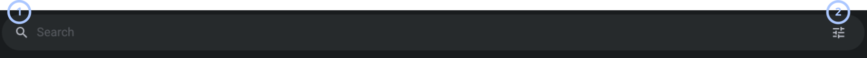 Search bar (dark theme)