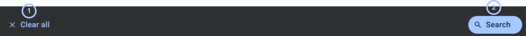 Search and filter controls (dark theme)