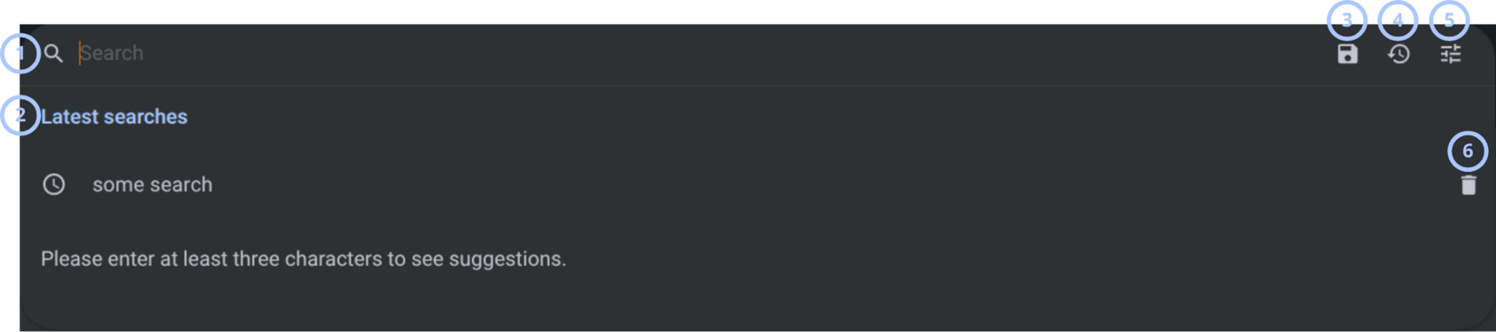 Search bar (dark theme)