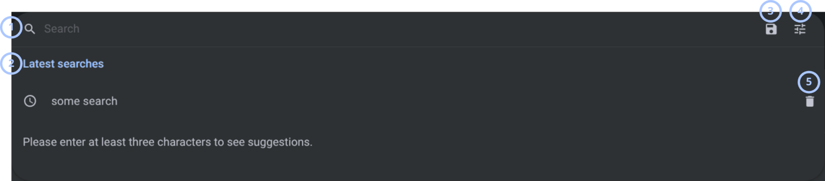Search bar (dark theme)