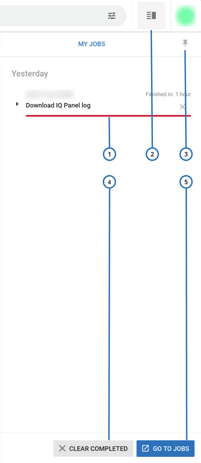 Navigating the MY JOBS widget (light)