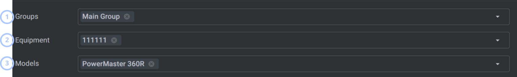 Push basic configuration filters (dark theme)