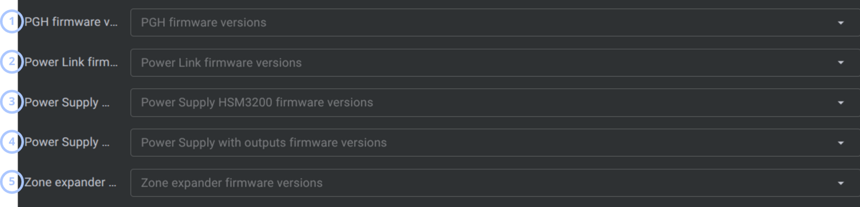 Module filters (dark theme)