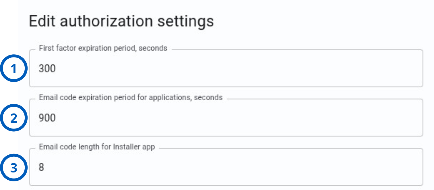Factor & code settings (light)