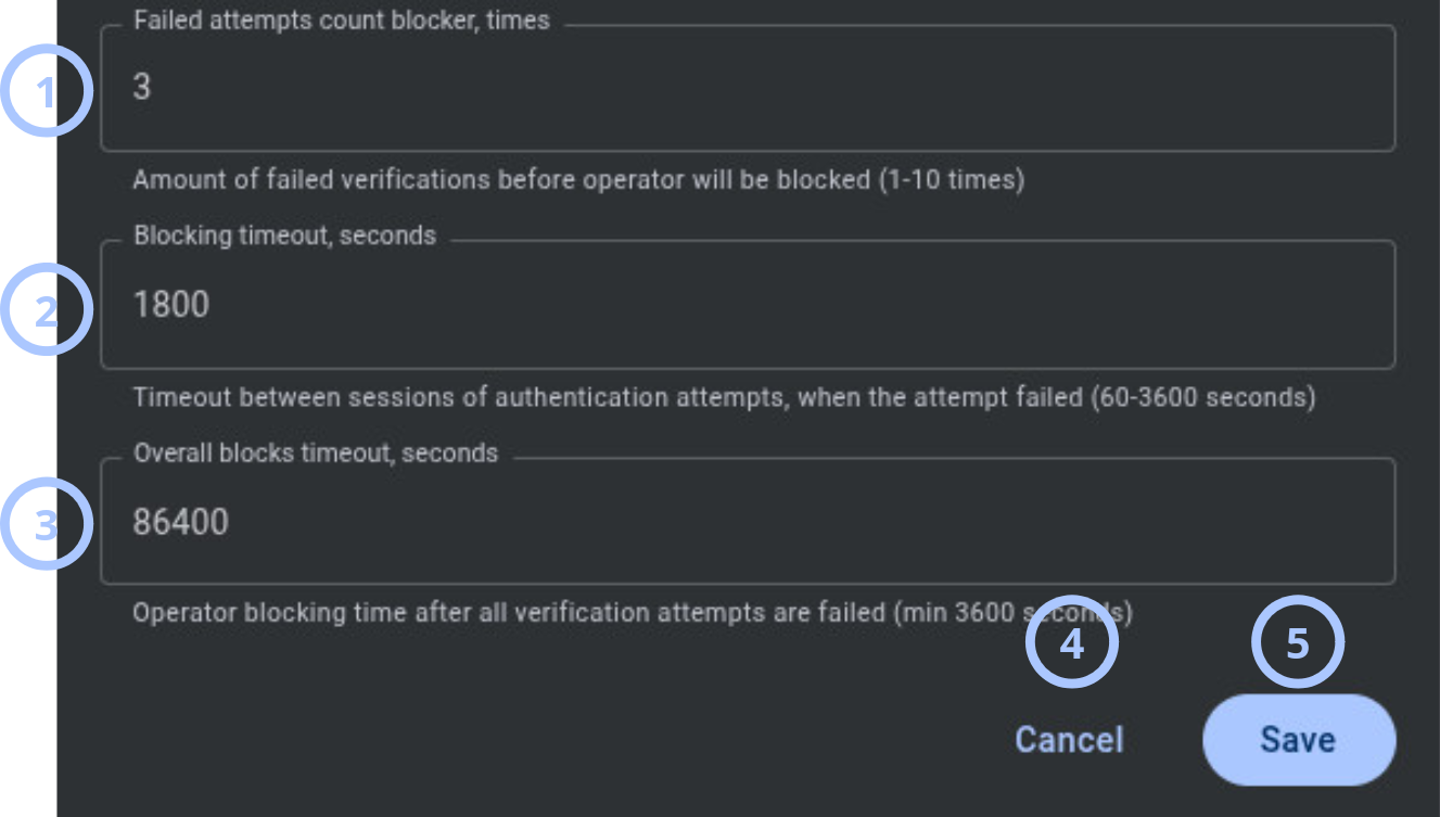 Multi-factor authentication settings (dark)