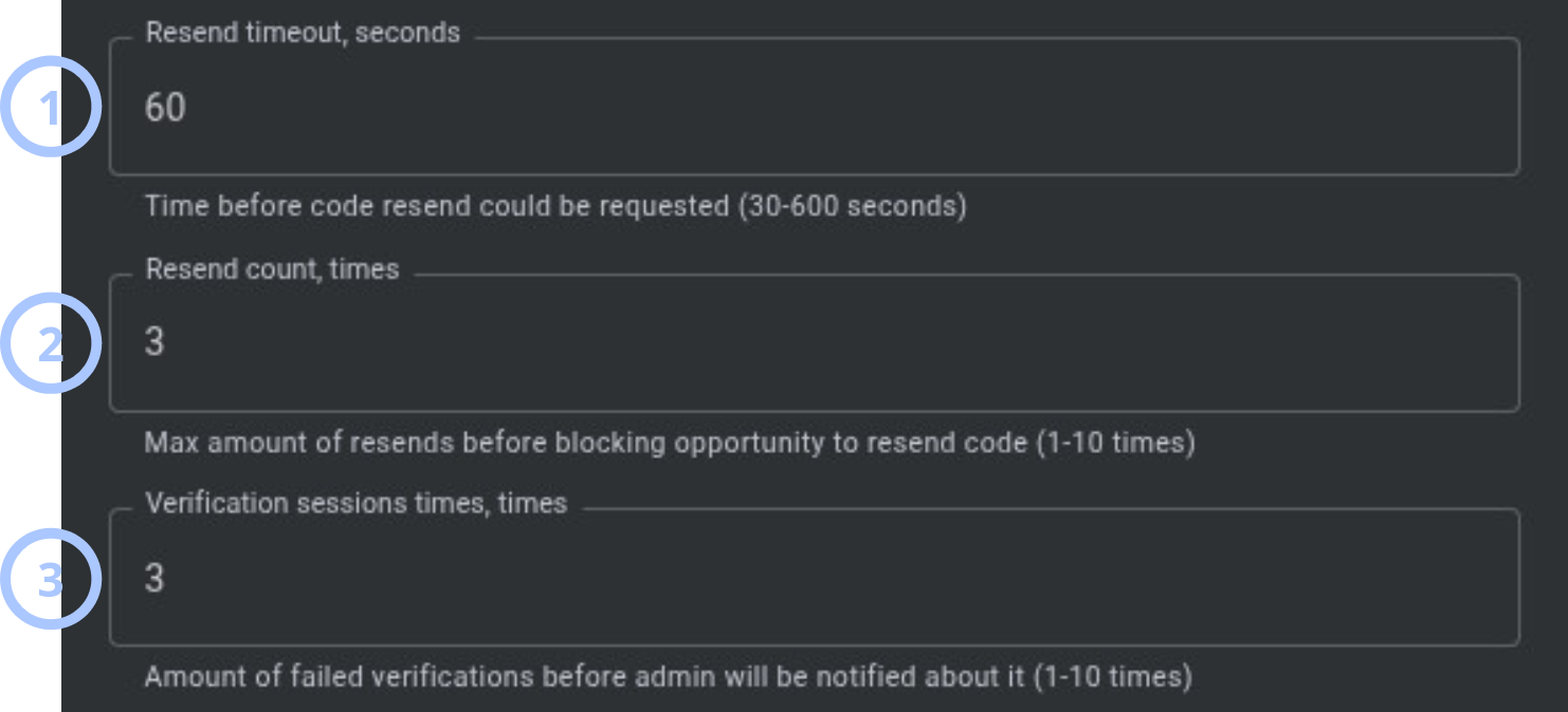 Multi-factor authentication settings (dark)